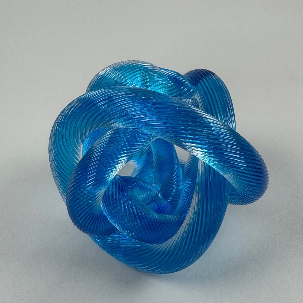 Vintage Twisted Knot Glass Paperweight